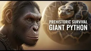 Prehistoric Survival: Early Hominins vs Giant Python (4.7 Ma)