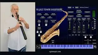 VG Tenor Saxophone Virtual Instrument VST, AU, Standalone app. for Mac & PC. Robkoo R1.