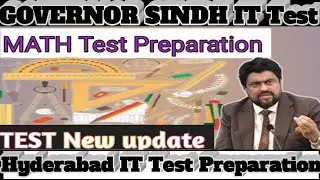 Hyderabad Free IT Test Governor Sindh|Math test preparation| Important questions for Hyderabad Test