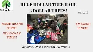 Huge Dollar Tree 🌳 Haul & Giveaway~2 Different Dollar Trees~All NEW Amazing Finds ❤️