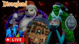 DISNEY NEW Haunted Mansion Holiday Ride Queue Disneyland #livestream
