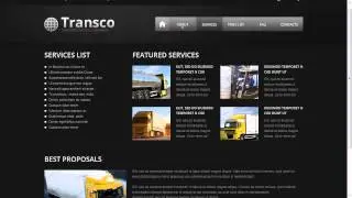 Transportation Responsive Website Template