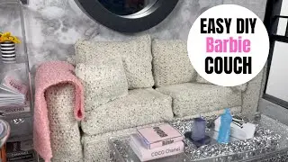 How to make a no sew Barbie Dream House couch