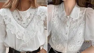 Super elegant classic vintage luxury white lace tops ideas - lace tops designs ideas for women 2023