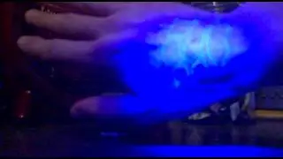 U.V. ink tattoo under blacklight (Moms nuclear range) Invisible Fallout