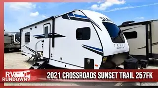 2021 CrossRoads Sunset Trail Super Lite 257FK Front Kitchen Travel Trailer Camper at Southern RV, GA