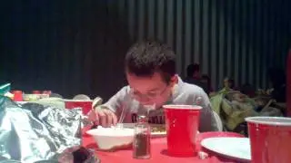 Calvin eats sour cream, thought it was marshmallow