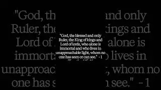 1 Timothy Proves the Father is the Only God #biblicalunitarian #trinity #JesusisnotGod