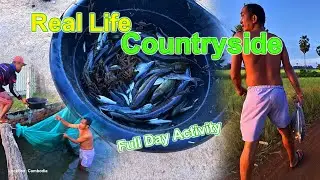 Exploring the Countryside of Cambodia: Epic Day of Catching Fish While Walking Through Nature!
