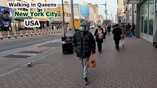 New York City - Queens, Walking (Union Turnpike, Kew Gardens, Queens Blvd, Jamaica Avenue)