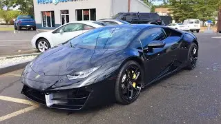 BLACK LAMBORGHINI HURACAN WALKAROUND - NJ NEW JERSEY SHORE CARSPOTTING LAMBORGHINI WALK AROUND