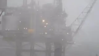 Storm at Oseberg C on my birthday with 18 m wawes