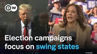 US polls show tight race in key swing states | DW News