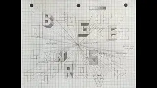 How to draw Alphabet Letters in One Point Perspective, Part 2