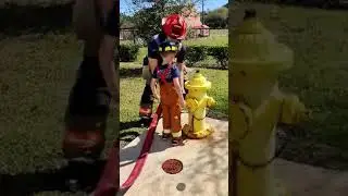 firefighter hydrant hookup training