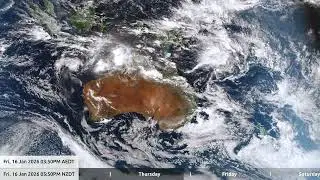 18 Jan 2026, 5 day weather timelapse Australia / New Zealand