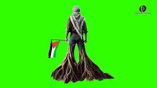 Palestine Flag 8 Green Screen HD