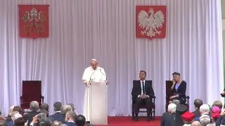 Powitanie papieża Franciszka na Wawelu