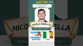 What country is Nicol&oacute; Barella from? #football #quiz #nicolobarella #barella #italy #argentina #bola