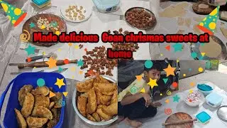 Made delicious goan Christmas sweets ay home, (Nevrio and Komola)