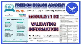 FEA ADVANCE BOOKS M:11 D2 VALIDATING INFORMATION #freedomenglishacademy #feabooks  #feainformation