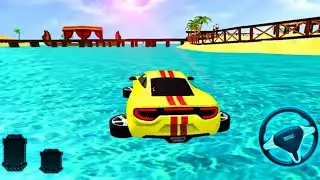 Floating Water Surface Car Driving 4 _Android Gameplay_ Gaming Simulator.