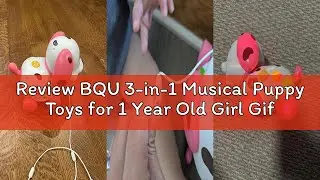 Review BQU 3-in-1 Musical Puppy Toys for 1 Year Old Girl Gift, Educational Baby Toy 6-12-18 Month, 1