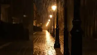 Rain in the Street &ndash; Relaxing City Rain Ambience ASMR (No Talking) #relax #campfire #sleep #nature