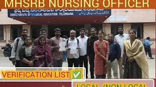 MHSRB NURSING OFFICER RECRUITMENT TELANGANA 