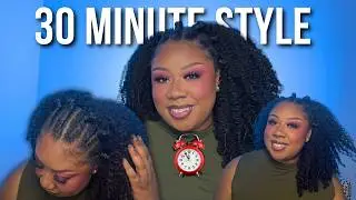 Easy 30 minute Protective Style| How to Blend a Half Wig with Natural Hair