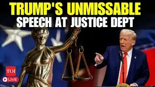 Trump LIVE I Trump's Historic DOJ Address; Lays Out 'Tough On Crime' Agenda I Pam Bondi