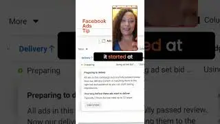 Facebook Ads Tips: Delivery Status Preparing