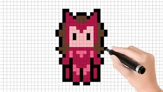 How to draw easy Wanda Scarlet witch | Marvel Pixel art 