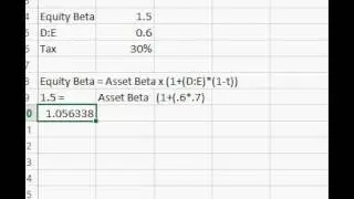 Finding Asset Beta