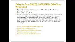 How to Troubleshoot Error DRIVER CORRUPTED EXPOOL