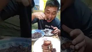 ginataang Isaw ng baboy at pritong baboy