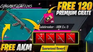 PUBG MOBILE 120 PREMIUM CRATE OPENING | GET FREE GAURENTED AKM SKIN|3 MATERIAL #CODEBREAKERAKMSKIN 🥰