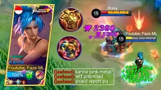 WHY KARINA PURE TANK IS BROKEN!? | GLOBAL KARINA BEST BUILD 2022 - MLBB