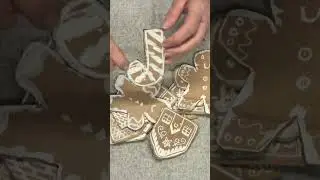 Kids Gingerbread House Wreath 🎄 | Cardboard Christmas Craft (Timelapse)
