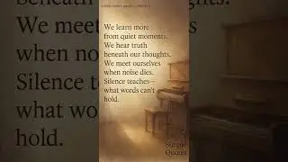 When Silence Teaches What Words Never Could | Simple Quotes