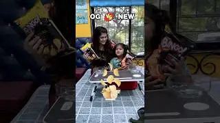 6-year old reviews OG vs. NEW Korean Chips! #thakursisters #foodchallenge