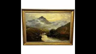 Large Oil Painting Landscape Taw Marsh Dartmoor Devon Signed Alfred de Breanski