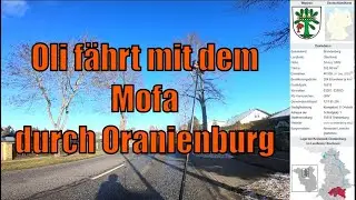 Oli fährt mit dem Mofa durch Oranienburg