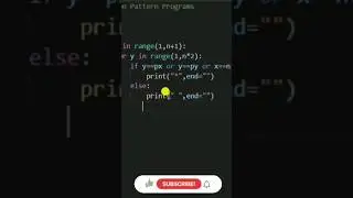 Python pattern program 📱#shorts #codinglover #codinglove #python #html #codingloverstaus #css