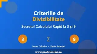 Criteriile de Divizibilitate: Secretul Calculului Rapid la 3 și 9