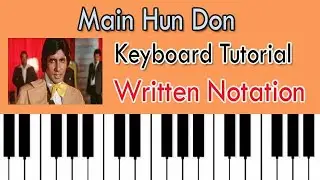 Main Hun Don I Keyboard and Harmonium Tutorial I Amitabh Bachchan I मैं हूँ डॉन I कीबोर्ड टुटोरिअल