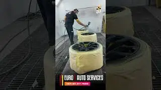 Lamborghini Urus Wheel Paint Service at Euro1 Workshop Dubai