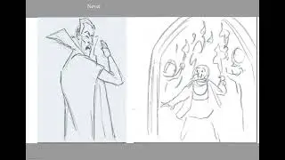 Hotel Transylvania 1 alternate opening storyboard 