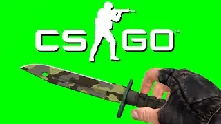 CS:GO - Boreal Forest Bayonet Knife in First Person [GREEN SCREEN]