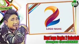 Buat Logo di CorelDraw | BUAT LOGO ANGKA NOMOR 2 COLORFULL | 3D PROFESIONAL LOGO DESIGN IN CORELDRAW